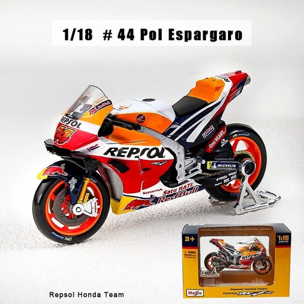 Maisto 1:18 Ny 2021 Ducati Lenovo Team #43 #63 Die Moto Gp Racing Støbt Legering Motorcykel Model Samling Gave Legetøj Db No44 Pol Espargaro