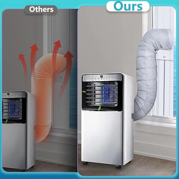 AC Isolerat Slangskydd | Elastiskt Justerbart Dammtätt Ventilationsskydd, Luftkonditioneringsslanghylsa | för Hem, Sovsal, Kontor, Lägenhet, Sovrum Interface Set