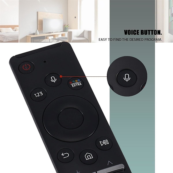Bn59-01242a Fjärrkontroll för TV med röst Blåtand N55ku7500f Un78ks9800 Un78ks9800f Un78ks9800fxza [DB] black