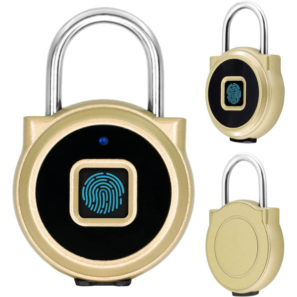 Smart hengelås med fingeravtrykk, Bluetooth-lås, gull