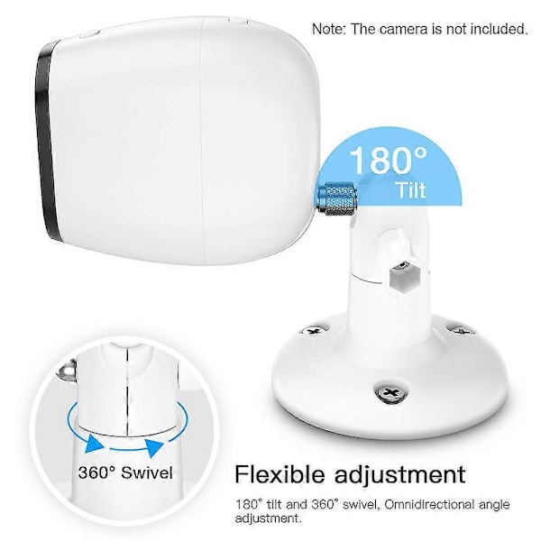 3-pack Justerbart Väggfäste för Arlo HD/Arlo Pro/Arlo Pro2/Arlo Go/Arlo Ultra/Wyze Cam Pan Hemmakamera Monteringsfäste Utomhus Inomhus För [db] 3PCS