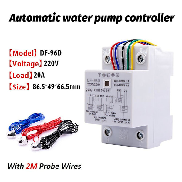 DF-96DK Automatisk Vandstandskontrolkontakt 20A 220V Vandtank Væske Niveau Detektor Sensor C db White