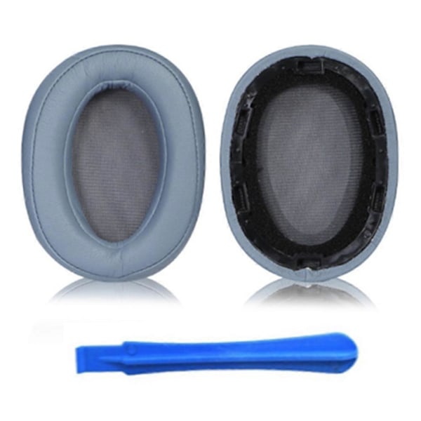 1 Par Øreputer i Proteinlær for Sony MDR-100ABN/WH-H900N Hodetelefoner med Mini Brekkjern db Blue