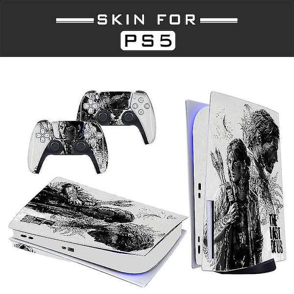 Adhesive Skin - Kompatibel med Ps5 - Deksel for å tilpasse konsollen - Fjernet vinylfilm - Matt Satin HD-kvalitet (disk, the Last Of Us) Db