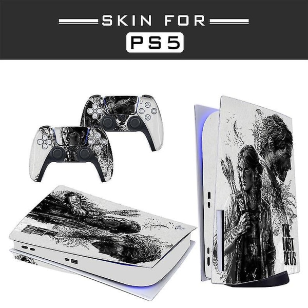 Liimapinta - Yhteensopiva PS5:n kanssa - Cover konsolin mukauttamiseen - Irrotettava vinyylikalvo - Mattasatiini HD-laatu (levy, The Last Of Us) Db