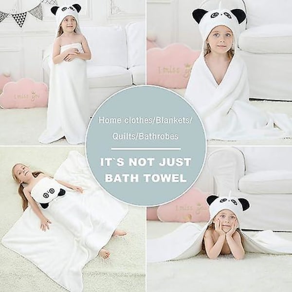 Badehåndklæde med hætte til baby Sødt dyredesign badekåbe velegnet til børn 0-8 år gamle