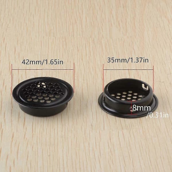 10 Stykker Rund Ventilgitter i Rustfritt Stål [DB]