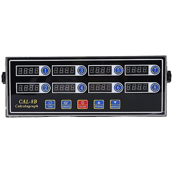 Cal-8b Bärbar Calculagraph, 8-kanals Digital Timer, Kök Matlagning Timing Lcd-display Klocka Skakning Påminnelse