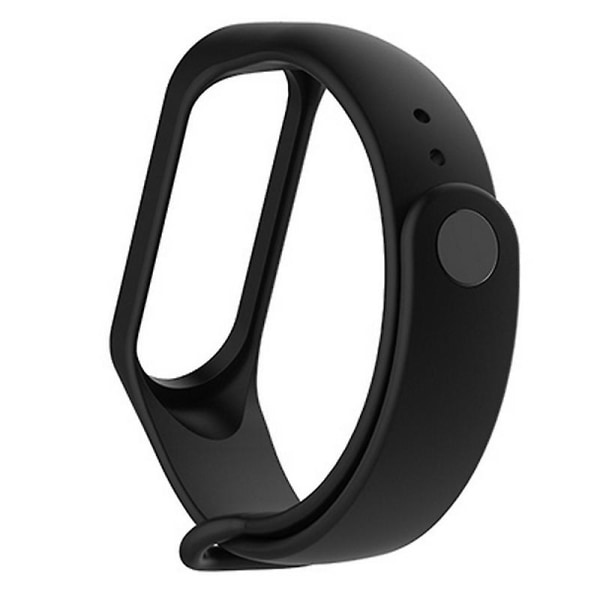 Mjukt silikonarmband i enfärgad ersättning för smartklocka, kompatibel med Xiaomi 3/4 White