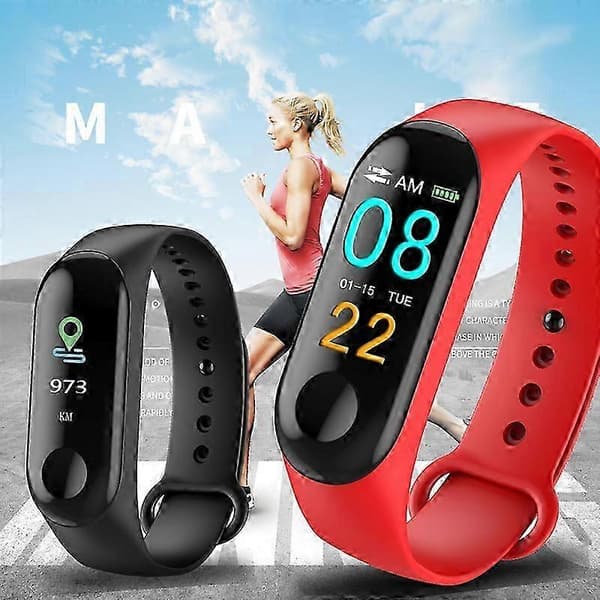 Intelligent elektronisk ur med silikonerem[DB] Red