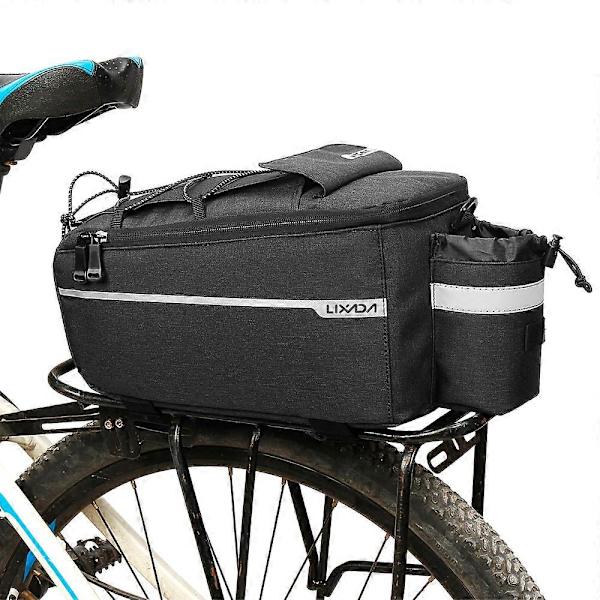 Isoleret Bagagepose til Bagagebærer på Cykel, Refleks MTB Cykel Pannier Taske Skuldertaske {db} Black