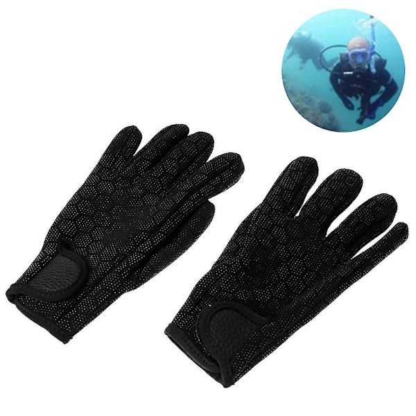 1,5 mm Neopren Dykhandskar Halksäkra Vattentäta Handskar Kompatibla Med Män Kvinnor [DB] Black M