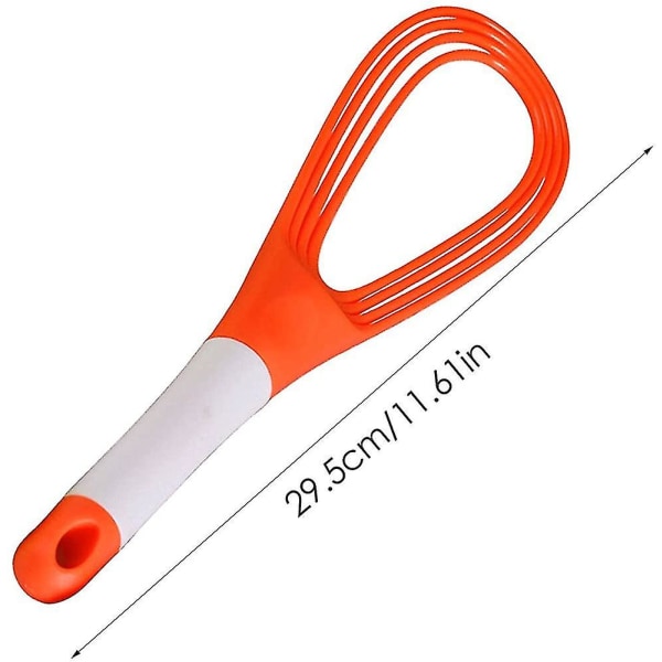 Egg Beater. 2-in-1 Flat And Balloon Collapsible Twist Whisk Egg Beater Silicone