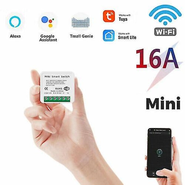Smart Wifi Switch Module Mini trådløs fjernkontroll Smart Life Push Module