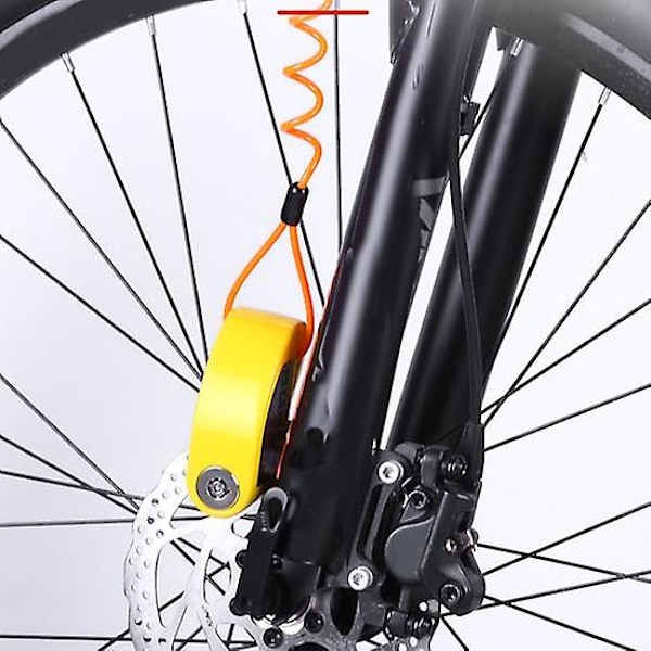 Påminnelse Kabel för Skivbromslås 120CM Infällbar Ståltråd Ljus Färg Motorcykel Mountainbike Stöldskydd Säkerhet Skivbromslås Varningsrep db red