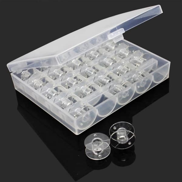 Plastspolar - 25 stycken - Transparent - Förvaringslåda transparent