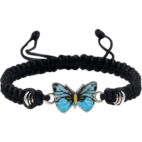 Butterfly Charm Armbånd: Håndlagde flettede Tau Charms for kvinner og jenter
