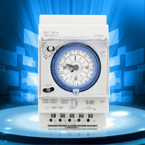 SUL181D Mekanisk Timer 15 Minutter 24 Timer Timer Tidsafbryder Relæ 250VAC 16A DB