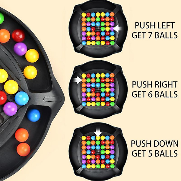 Regnbue Ball Matching Leke Fargerik Morsom Puslespill Sjakkbrett Spill med 48 stk/ 80 stk Fargede Perler for {Db) 48 Particles