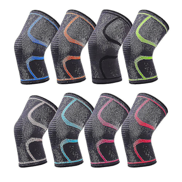 2-pack Knäskydd | Knäkompressionsskydd för Män och Kvinnor | Knästöd för Löpning db black M