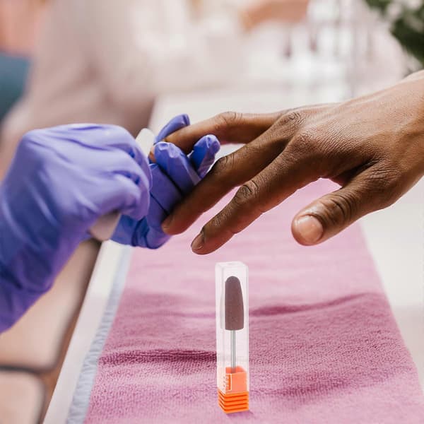 Neglebor sæt med silikone negleslibehoved til manicure i kaffe[DB]
