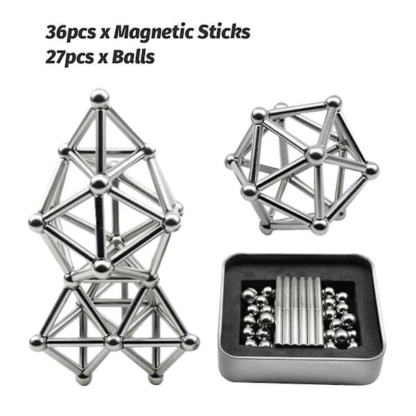63 st Imagination Game Vuxen Pedagogisk Leksak Klassisk Magnetisk ByggDB