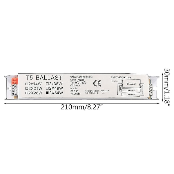 Teollinen T5-loisteputkivalaisimen elektroninen sytytin [DB] 1x35W