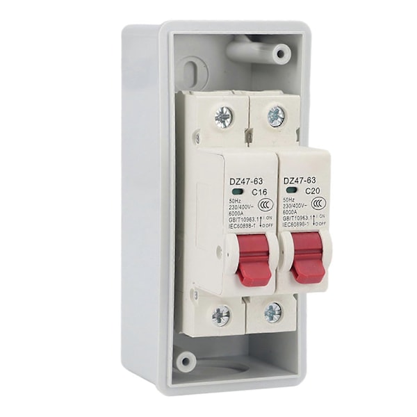 SG Ulkoilma Vesitiivis Jakelulaatikko Virtapiirin Katkaisija MCB C-tyyppi 2-tie AC 230V 400V C16+C20 db