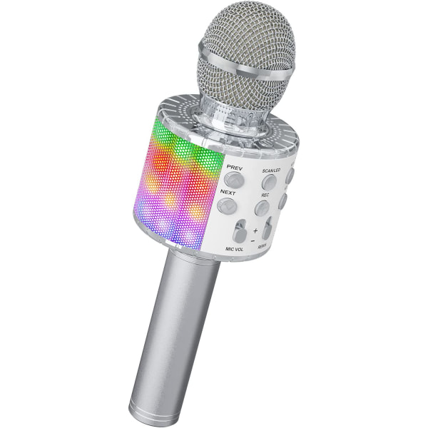 Trådløs karaokemikrofon, Ankuka børne karaokemikrofon med dansende LED-lys