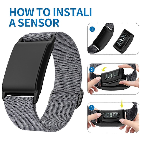 For Whoop 4.0 fitness tracker elastisk polyester armbånd grå [DB] Multicolor Grey