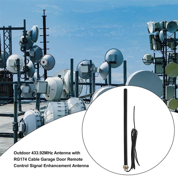 Utendørs 433,92 mhz antenne med Rg174 kabel garasjeport fjernkontroll antenne for signalforbedring