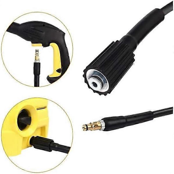 Til Karcher K2 K3 K4 K5 K6 K7 (6m) Trykvaske Vandrensning Højtryksudskiftningsslange Rengøringskit 6m/8m/10m/15m{ DB} Quick and M22 Screw 6m