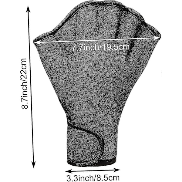 2-pack Simhandskar Vatten Simträning Handskar Neoprenhandskar Simhud Fitness Vattentäta Träningshandskar Simning Dykrem Handled db