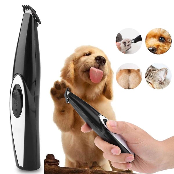Fotrakapparat katt och hund rakning öra hår fot hårklippare USB gränssnitt husdjur hårklippare svart