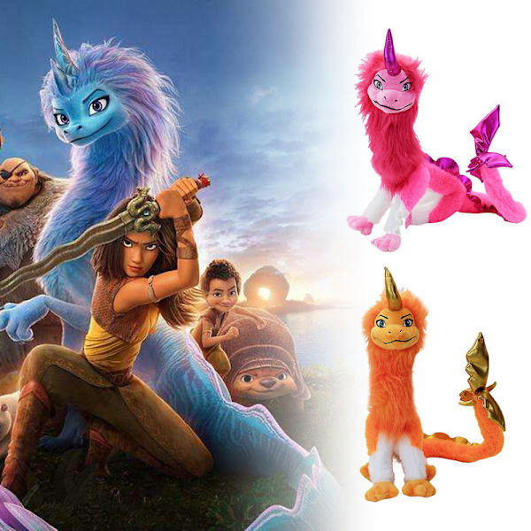 DB Lohikäärme Pehmolelu Anime Elokuva Raya Ja Viimeinen Lohikäärme Söpö Nalle Pehmolelut Seuralainen Lelu Värillinen Lohikäärme Legenda Nalle Täytetty Eläin Blue One Size