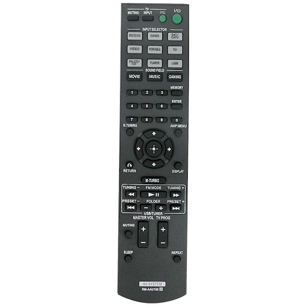 Av Receiver Fjärrkontroll Rm-aau135 För Av Hemmabiosystem Str-km3 Str-km5 Str-km7 [DB]