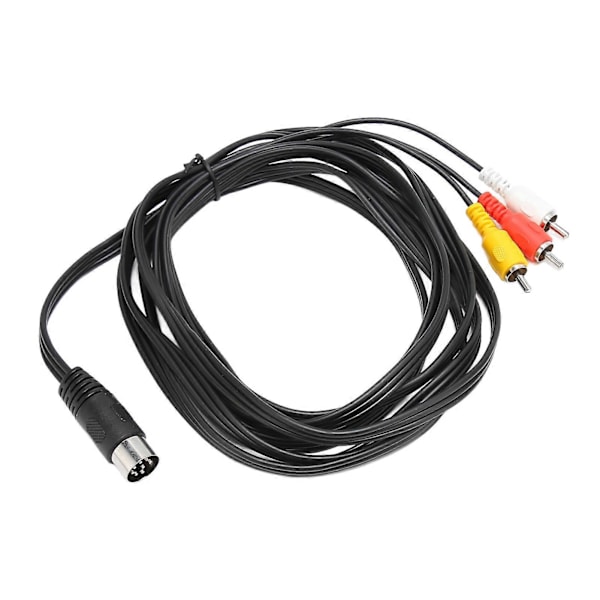 DIN 8-pin hann til 3 RCA hann kabel DIN 8-pin til 3 RCA lydadapterkabel for stereoanlegg 9,8 fot DB