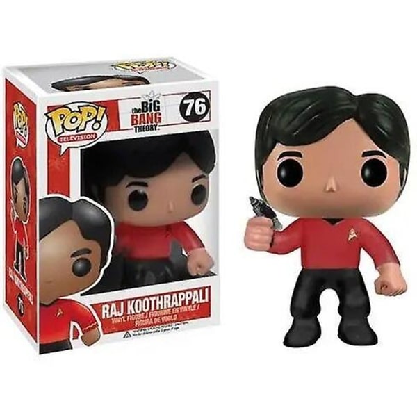 The Big Bang Theory Sheldon 73# Leonard 74# Howard 75# Raj 76# Vinyylihahmojen kokoelmamalli Lasten lelut Db 76 in box