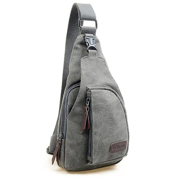 Herre Chest Sling Bag Cross Body Skuldertasker Rejse DB Grey