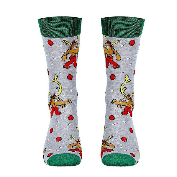 Julgrinch Mid-kalvsockor Herr Dam Casual Nyhetssockor Jultillbehör Present [DB] G