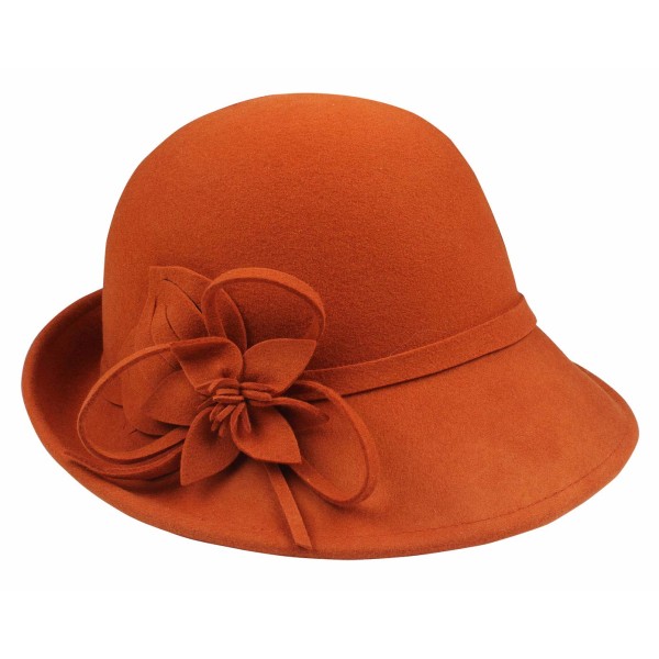 Dam vintage hatt Retro Basker Kepsar för festresor (roströd)