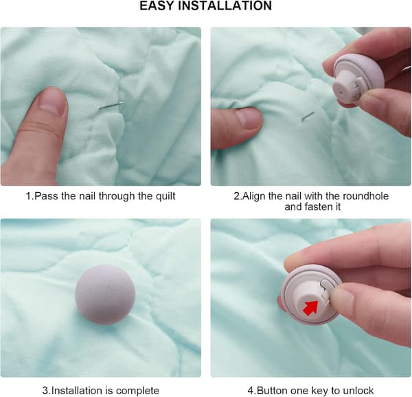 16 Duvet Cover Clips - Prototyp för sängkläder