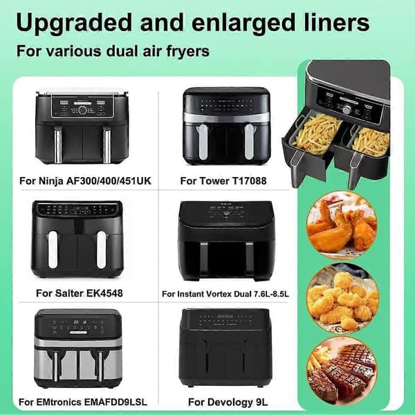 Engångs Luftfritöspapper, 100 st Luftfritös Bakpapper Luftfritös Tillbehör [DB]