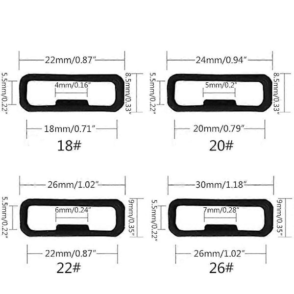 Spennefeste Ring for Garmin-Venu 2S/GarminActive S/Vivoactive 4s Smartklokke DB Black 20mm