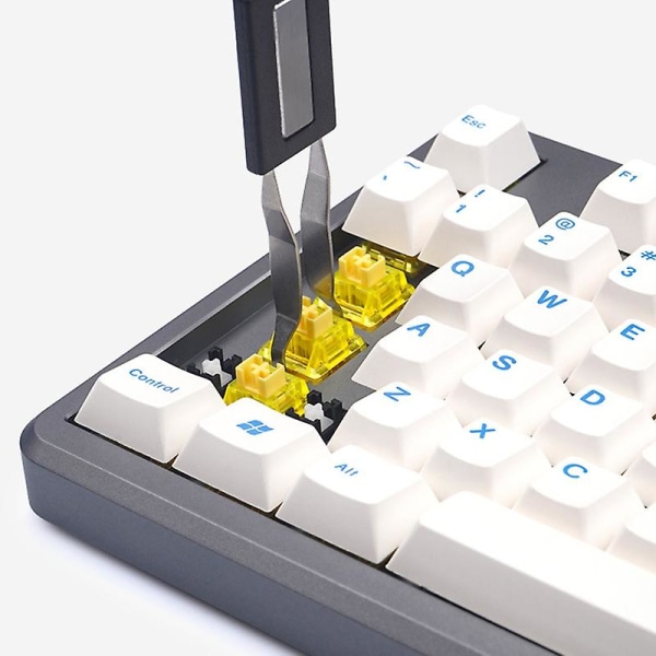 Keycap Puller Universal Antisladdhandtag Metall Datortangentbord Cap Extractor För Mekaniskt Tangentbord Jikaix Yellow