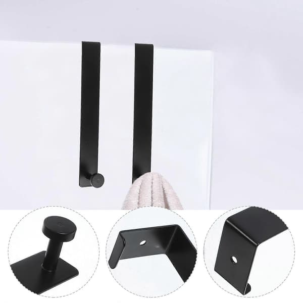 Över dörrhängare Klädkrokar för sovrum Använd järn Stark bärförmåga Krokform 2-pack[DB]