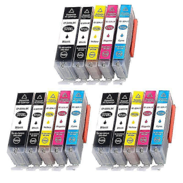 570 571 Pgi-570 Cli-571 Korvaava Mustekasetti Canon Pixma Mg5750 Mg5751 Mg5752 Mg6850 Ts6050 Ts5050 Ts5051 Tulostimelle [db] 10 Pcs
