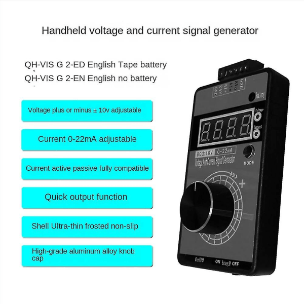 Digital 4-20ma 0-10v spenningssignalgenerator 0-20ma (uten batteri)