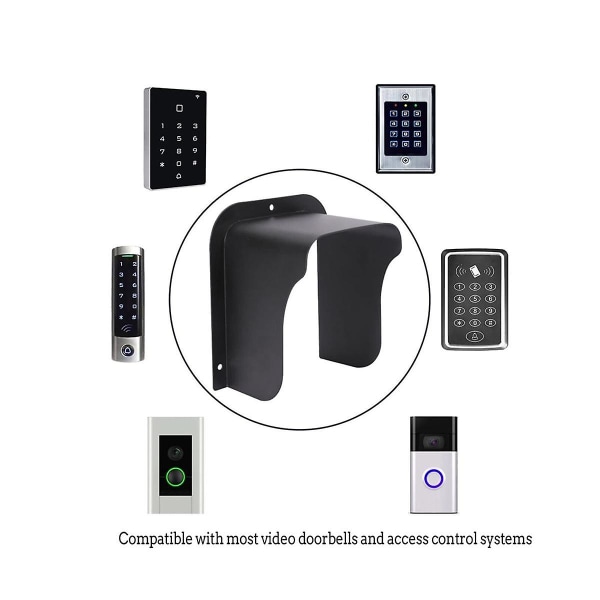 Doorbell Rain Cover Set, Keypad Cover,metal Doorbell Protector Cover, Compatible With Most Video Do