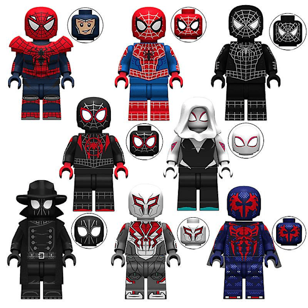 Parallel Universe Shadow Spider-man Batman Venom Deadpool Thor 18 Minifigurer Børns Samlede Byggeklodser Legetøj [db] venom spiderman 5cm high